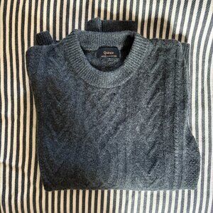 Quince Mongolian Cashmere Cable-knit Crewneck